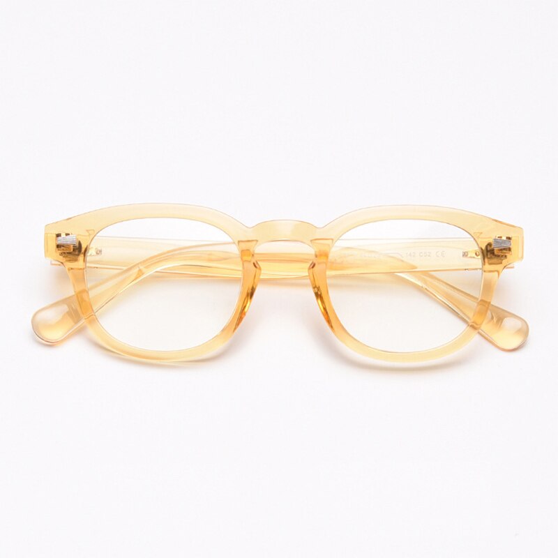 Lunettes Johnny Depp anti-lumière bleue pour homme et femme, verres optiques ronds et transparents pour ordinateur, de TR90 rétro