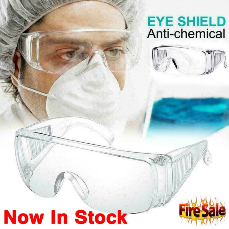 Transparent Safety Goggles Glasses Eye Protection Work Lab Anti Dust Clear Lens Work Protective Anti-fog Seal Eye Protection