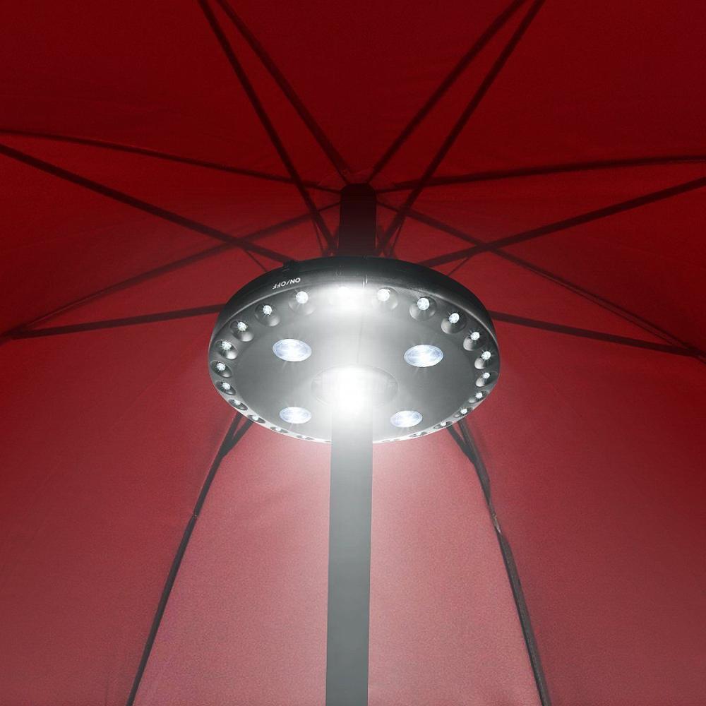 Patio Paraplu Pole Licht 28 LED 220 Lux Outdoor Yard Gazon Nachtverlichting