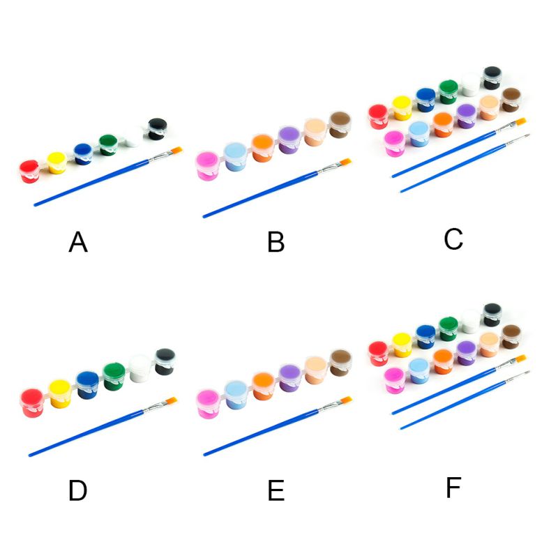 Acrylic Paint Set For Paint By Numbers Clothing Textile Fabric Hand Painted Wall Plaster Painting Drawing For Kids