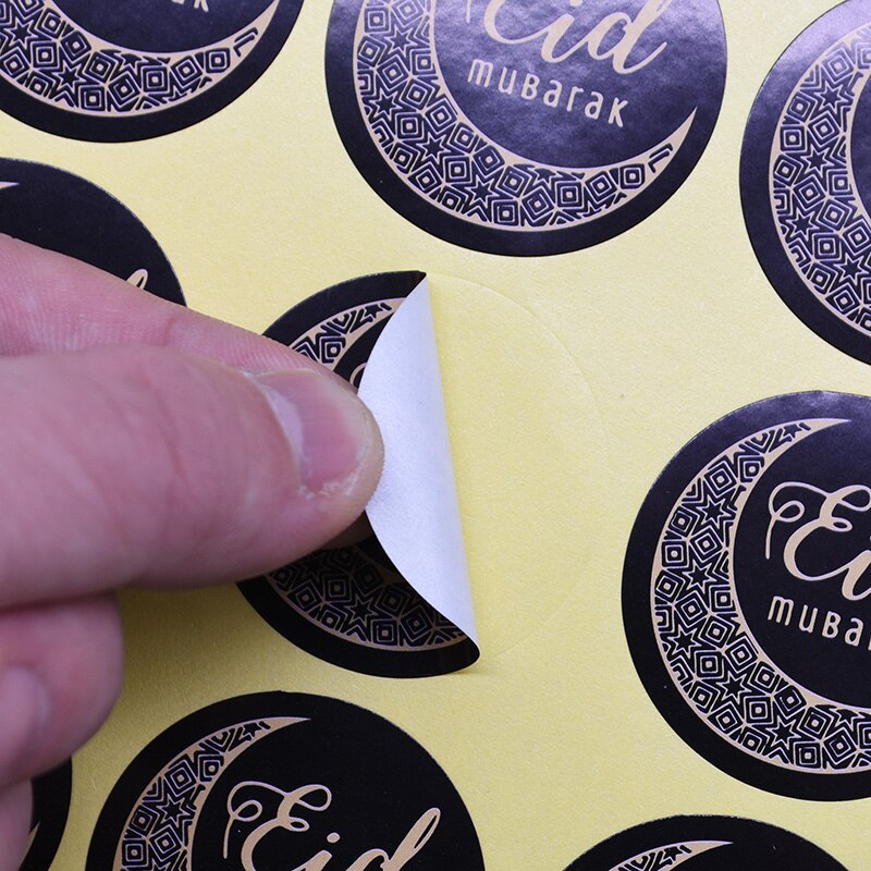 60pcs-120cps Eid Mubarak Decor Aufkleber Box Label Papier Dichtung Aufkleber Eid Ramadan Mubarak Dekorationen Islamischen Muslimischen