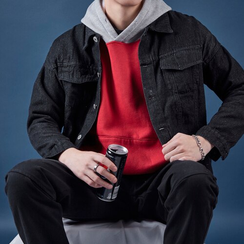 Jakker mænd denim cargo basic ensfarvet korte pullovere streetwear harajuku japansk afslappet outwear herre bombercoats løs: Sort  n98 / M