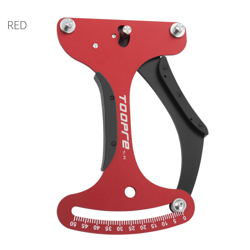Toopre Fiets Spaak Spanningsmeter Mountainbike Velg Wiel Groep Spanning Meting Afwijking Correctie Tool: rode kleur
