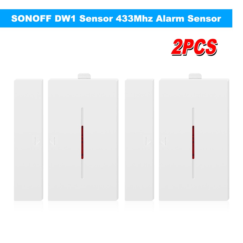 2 PCS SONOFF DW1 Sensor 433 Mhz Tür Fenster Alarm Sensor Wireless Anti-Diebstahl Alarm Kompatibel Smart Home Sicherheit alarm System: Bundle1