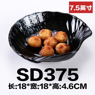 Trekantet suppebolle japansk dyp tallerkensuppefat gryterett med plastdessertfat: Stil 10