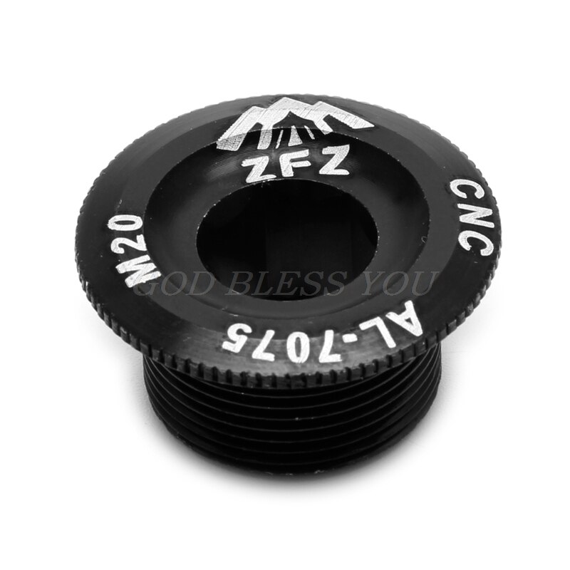 Mtb mountainbike cykel krankarm skruer kranksæt arm bolt cnc cover cups  m20mm til shimano: Sort