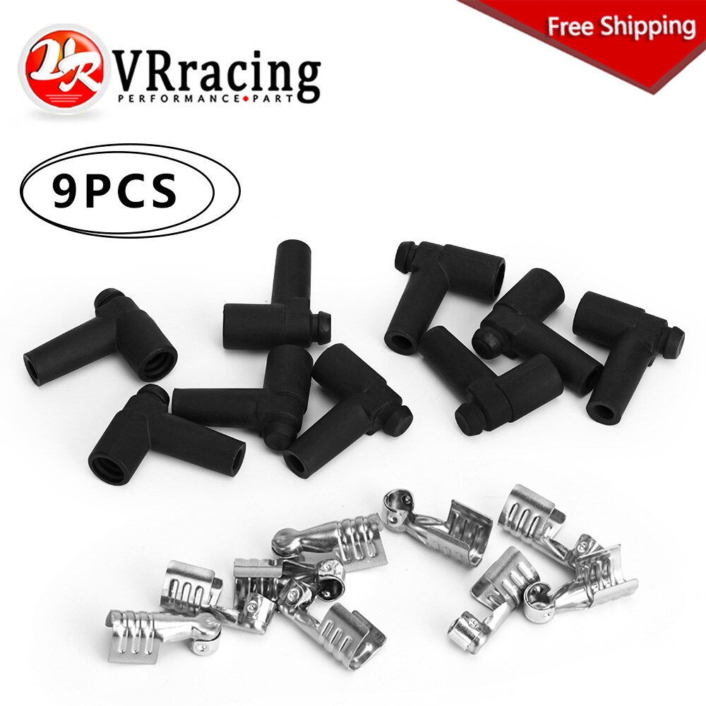 - HEI Style Distributor End Spark Plug Wire Rubber Boots & Stainless Steel Ends Set of 9 VR-SSC02