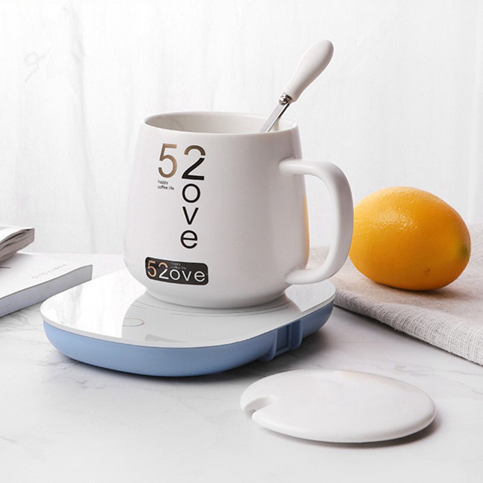 Electric Cup Beverage Warmer Plate Tea Water USB Warmer Pad Portable Mug Cup Heat Beverage Mug Mat Heater Pad Mug Scoop