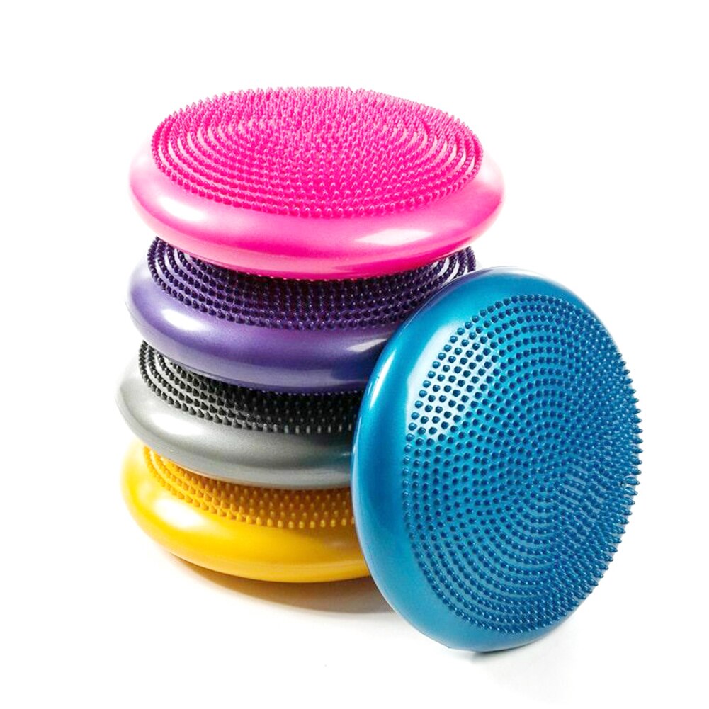 33cm Yoga Gym Inflatable Stability Wobble Balance Massage Pad Non-slip Mat Disc Cushion for posture balance flexibility training