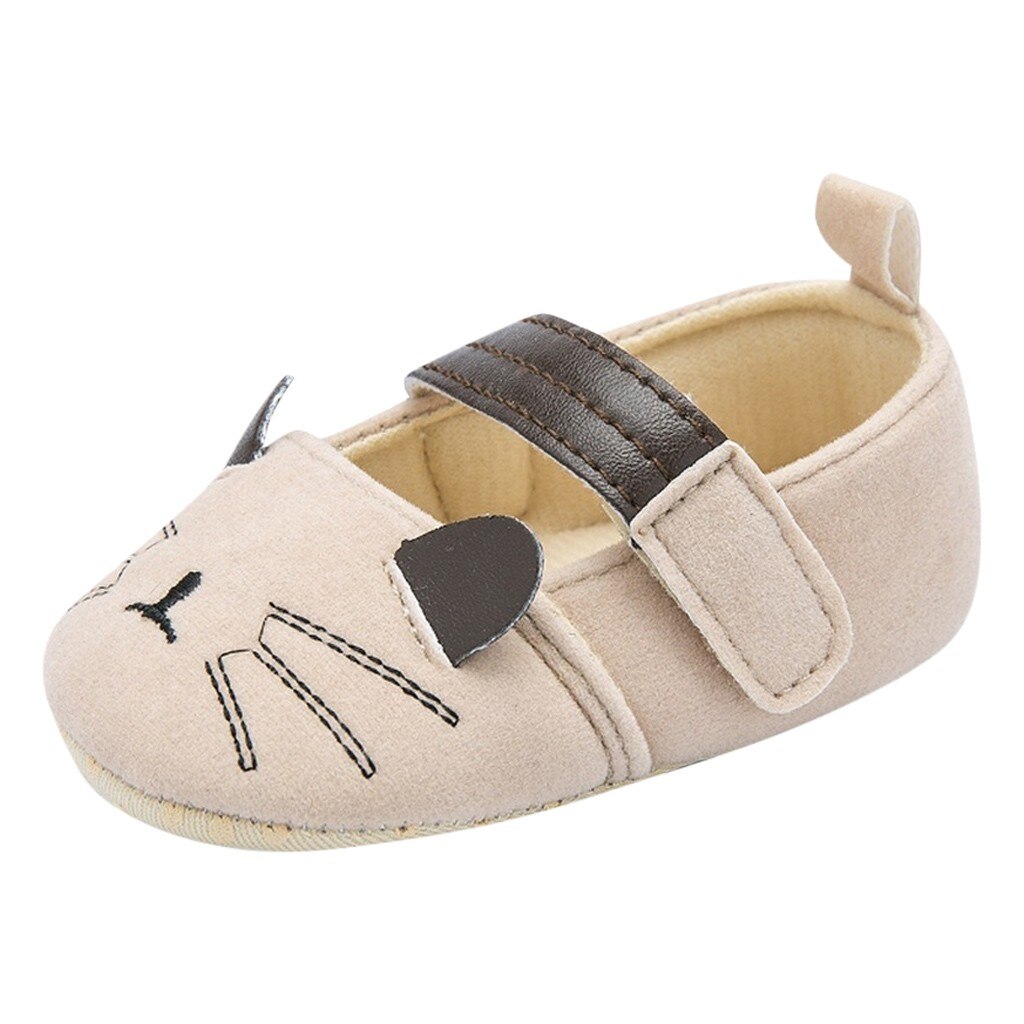 Cute cat princess toddler shoes Toddler Kid Baby Girls Princess Cute Toddler First Walk baby shoes Calzado para nios: Beige  / 12-18M