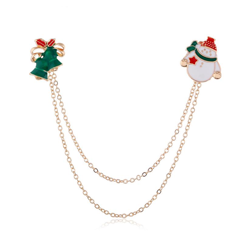 Navidad broches familiares artista luces Pines de esmalte placas de dibujos animados conjunto de joyas Santa Claus Xams Gif: 02