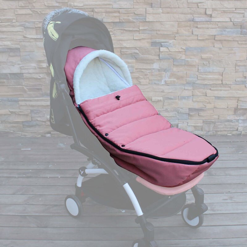 Universele Voet Mof Gezellig Tenen Schort Liner Buggy Kinderwagen Wandelwagen Paraplu Cover Winddicht Warme Gewatteerde Katoenen Pad Voor Yoyo yoya: Upgrade pink