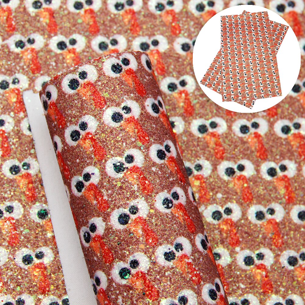 David accessoarer 20*34cm glitter halloween tryckt konstläder tyg diy rosett material heminredning ,1 yc 7789: 1086793006