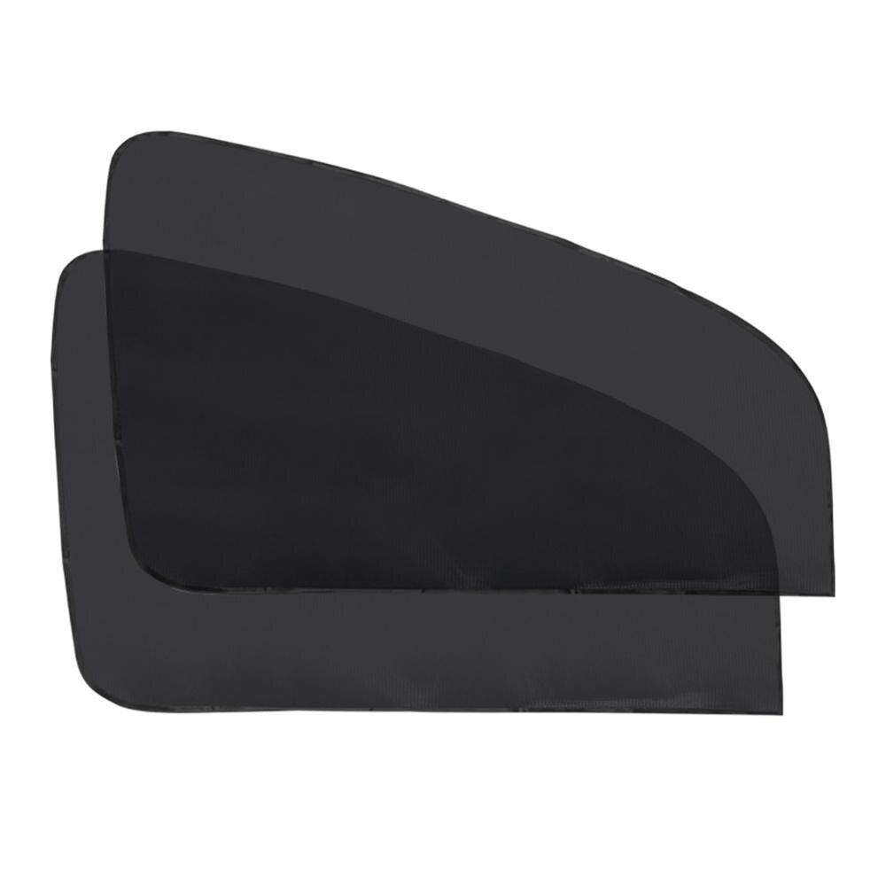 Bil sidevindu solskjerm magnetisk anti-tåke sammenleggbar auto foran mesh mesh vindu solskjerm svart biltilbehør styling: 2pc front