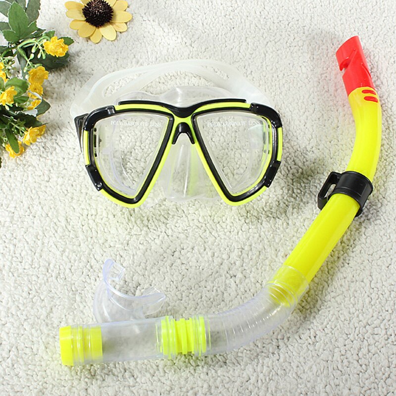 Swimming Gear Dive Scuba Submersible Goggles Protective Mask Glasses Adult Anti-fog Diving Mask Equipment Semi Dry Snorkel Set