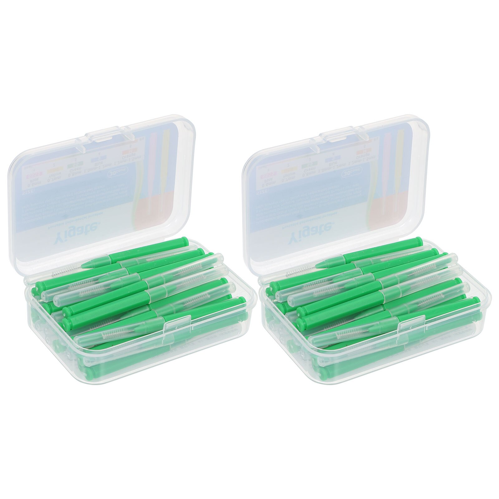 60pcs Interdental Brushes Teeth Cleaners Floss Interdental Brushes Orthodontic Interdental Brush: green 0.8mm