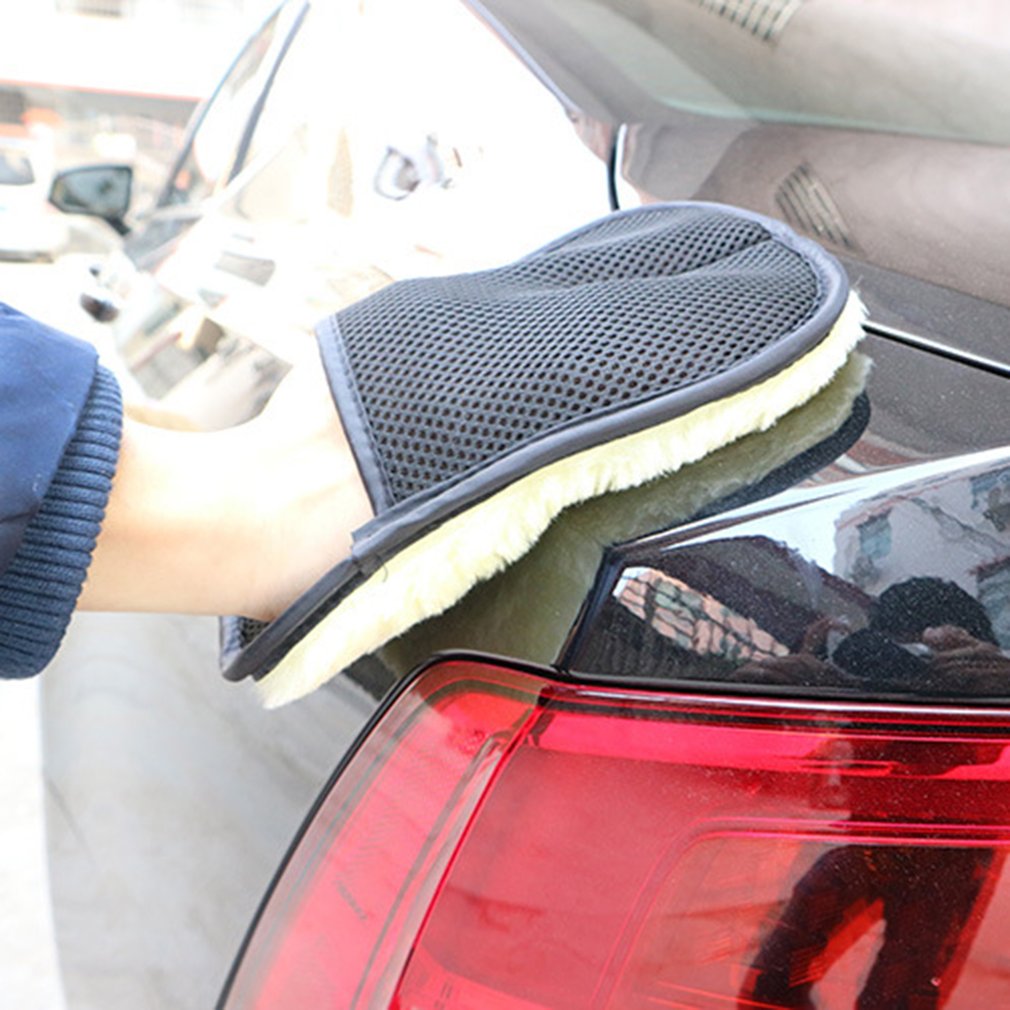 Guantes de lana suave para lavado de coches, microfibra, cuidado del coche, 210x140mm