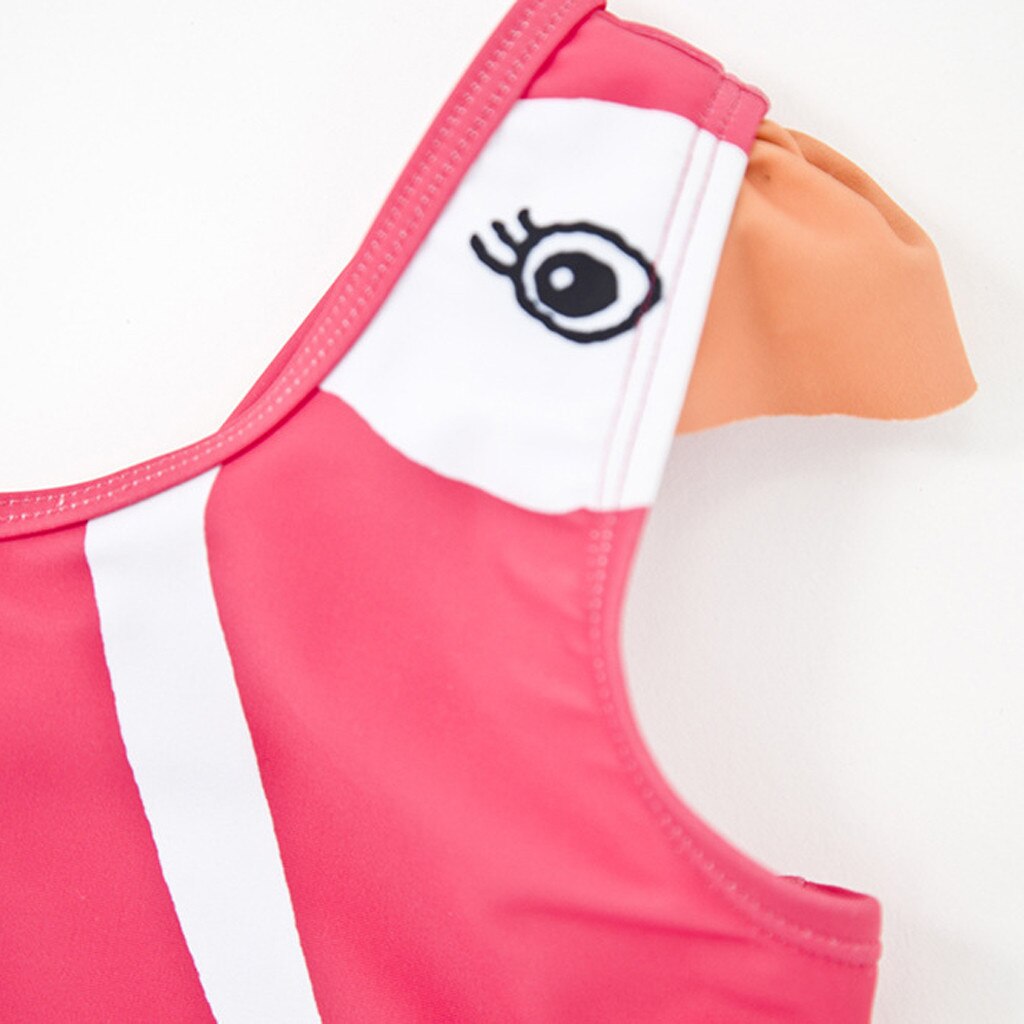 Summer Children Toddler Kid Baby Girls Cartoon Ruffle One Piece Bodysuit Bikini Swimsuit Bathing Suits stroje kapielow#p4