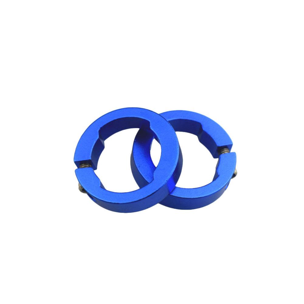 2PCS Bicycle Handlebar Lock Ring Fixed Gear Tools Aluminium Alloy Cycling MTB Bike Accessories Road Bike Grips Lock Ring: Blue