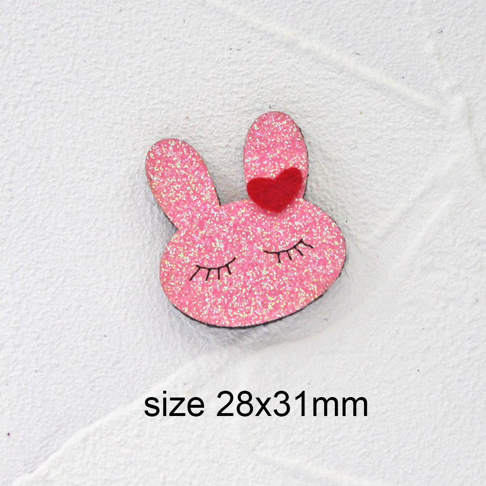 10 szt. Brokatowy króliczek filc dla DIY niemowlę dziewczynka Królik utrzymać marchewka akcesoria Kawaii wielkanocne sierść zwierzęca nakrycia głowy dzieci: Wielobarwne