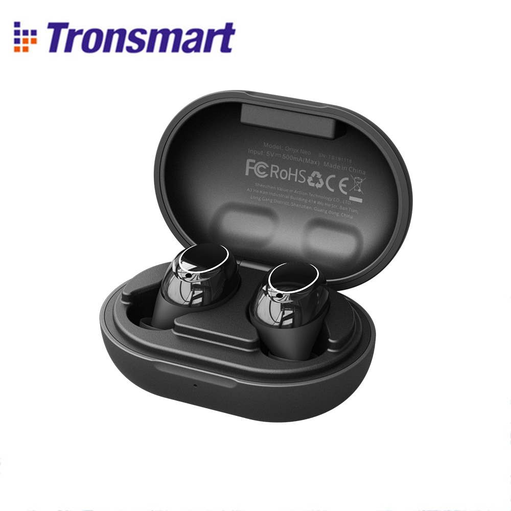 【With Qualcomm Chip】 Tronsmart Onyx Neo Bluetooth 5.0 Oortelefoon aptX TWS Draadloze Oordopjes Volumeregeling CVC8.0 IPX5 24H Speeltijd