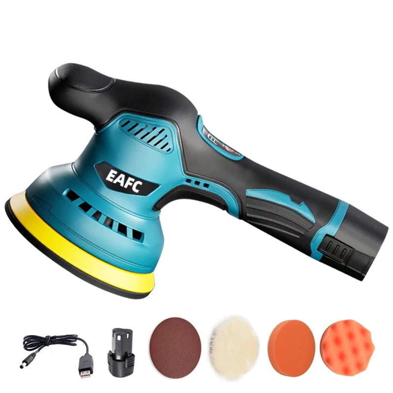 12v poleringsmaskiner for bil, trådløs poleringsmaskin, 8 gir, 2800 - 5500 o/min, elektrisk bil, voksing, reparasjon, slipemaskin, polering, usb: Default Title