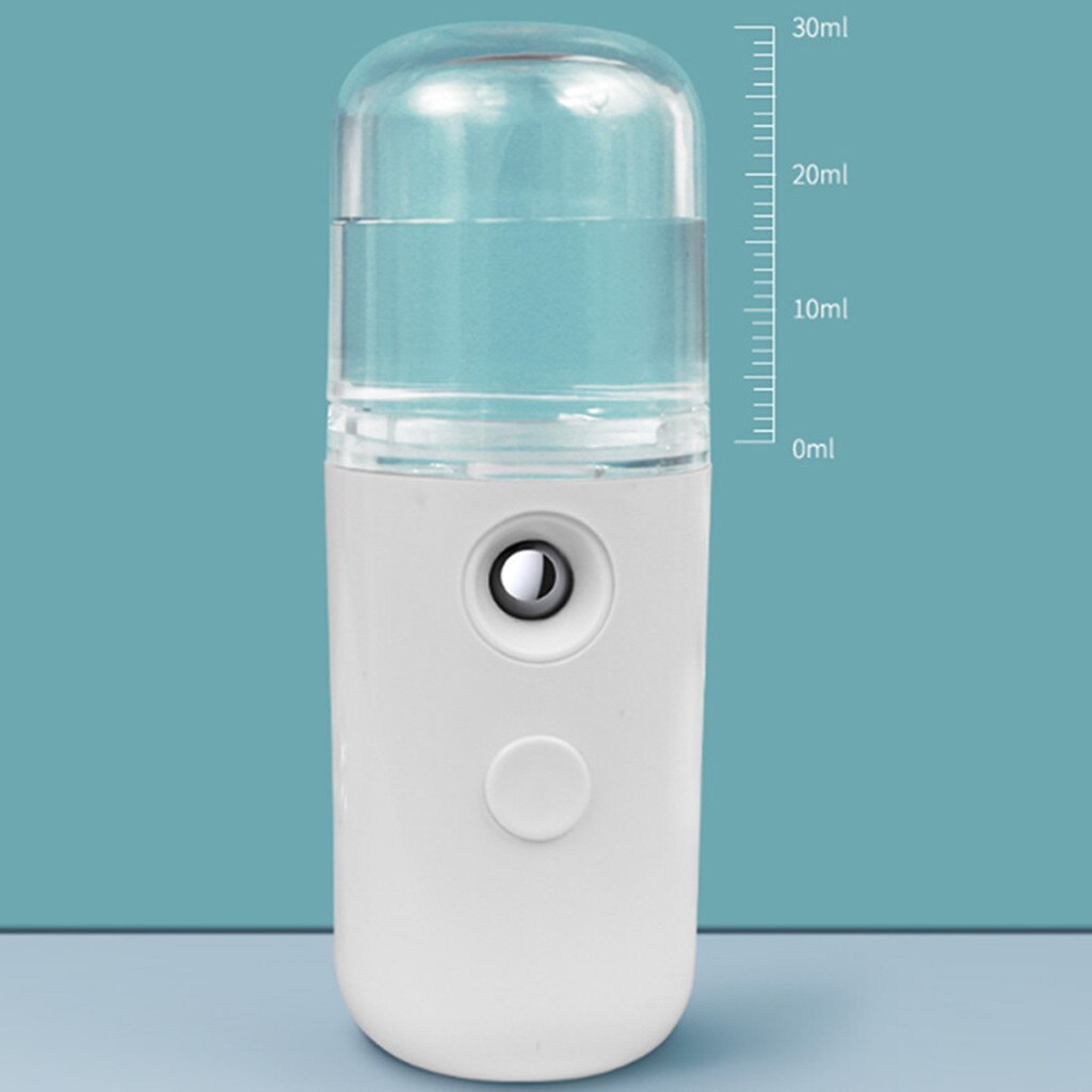 Mini Portable USB Rechargeable Nano Mister Humidifier Cooling Mist Face Humidifier Eyelash Extensions Sprayer Facial Device: 1white
