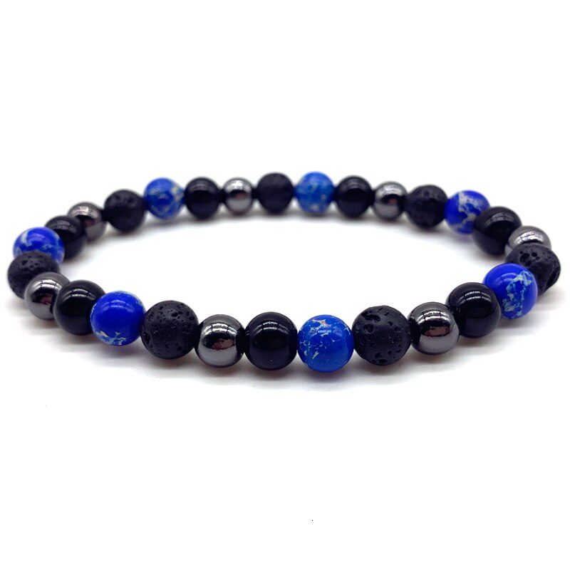 Trend Men Bracelet 8MM Natural Stone Handmake Bracelet For Men Jewelry: 3