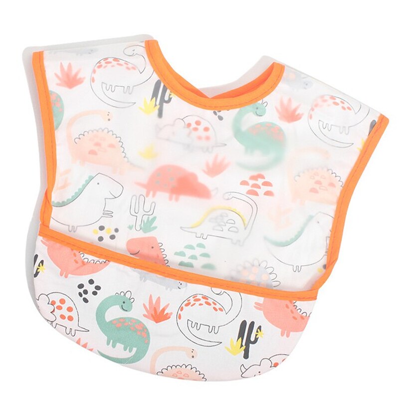 EVA Waterproof Baby Bibs Sleeveless Baby Boys Girls Bib Kids Fox Dinosaur Cactus Baby Feeding Bibs with Pocket Child Apron Smock: 17