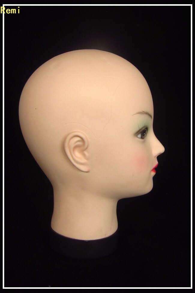 Fashionable PVC Female Head Mannequin Plastic Lovely Women mannequin Head Model On