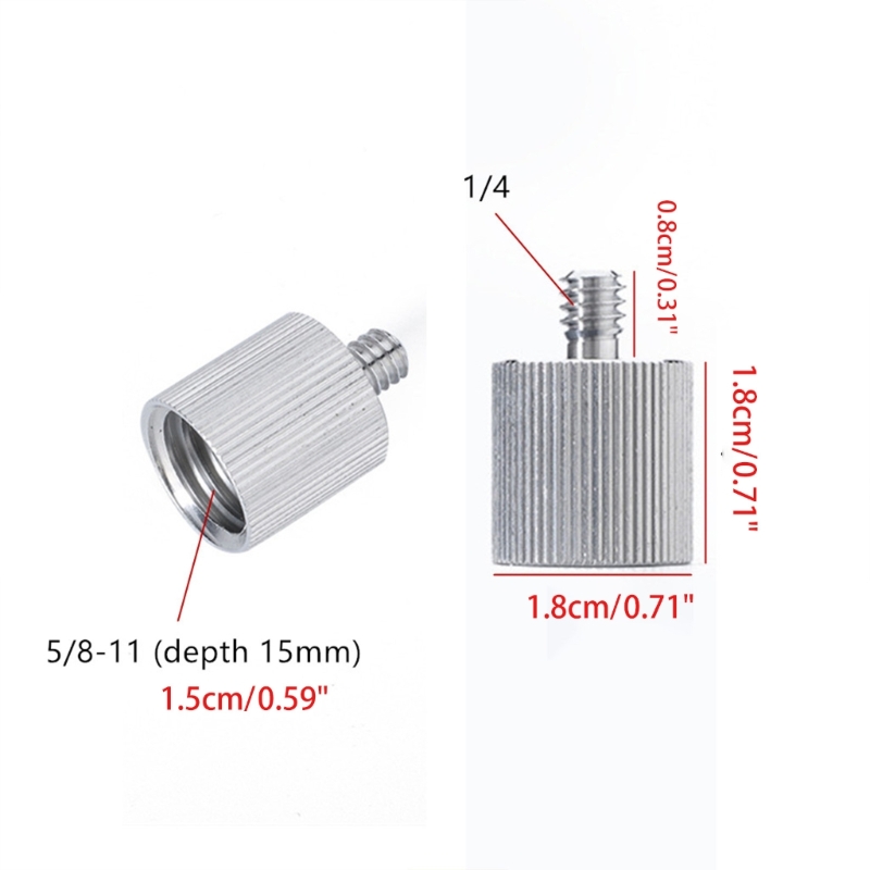 5/8 Inch Tot 1/4 Inch Aluminium Draad Niveau Statief Adapter Mount Converter Voor Camera Mount Houder Statief Monopod Schroef Adapter