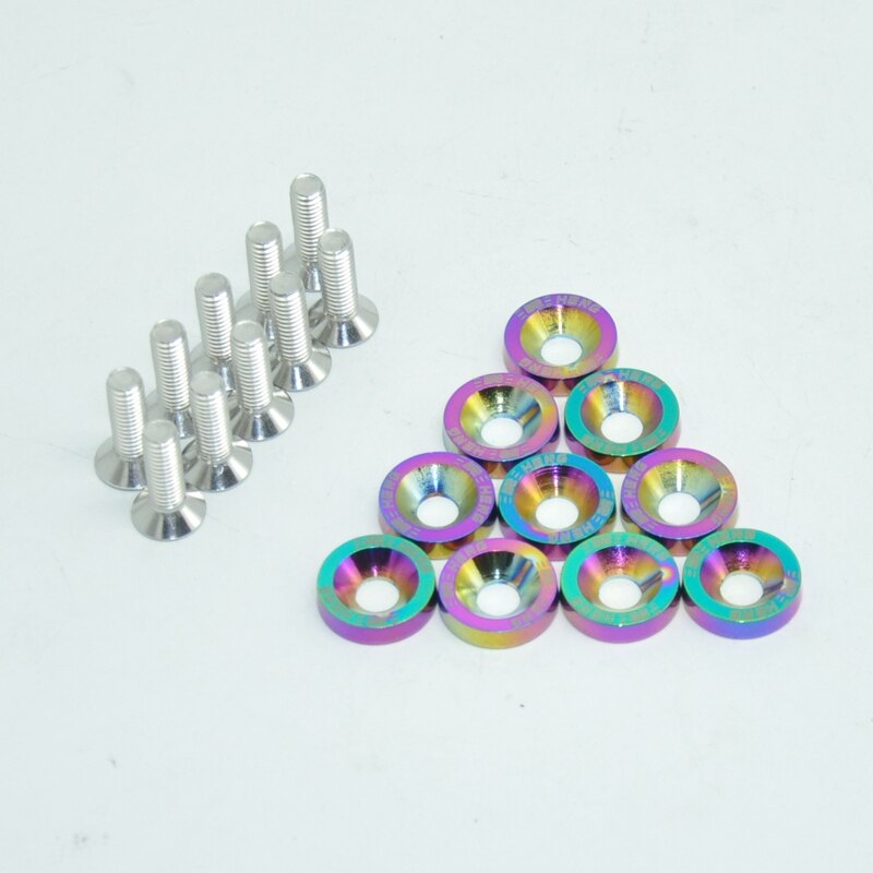 Universal 6mm Fender Washers washers and bolt Aluminum for Civic Integra RSX EK EG DC