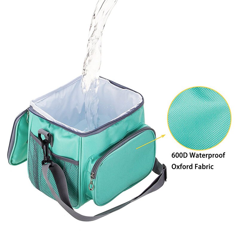 Thermal Lunch Bag Insulated Lunch Box Large Cooler Bento Tote for Men Women Double Deck Picnic Food Pack