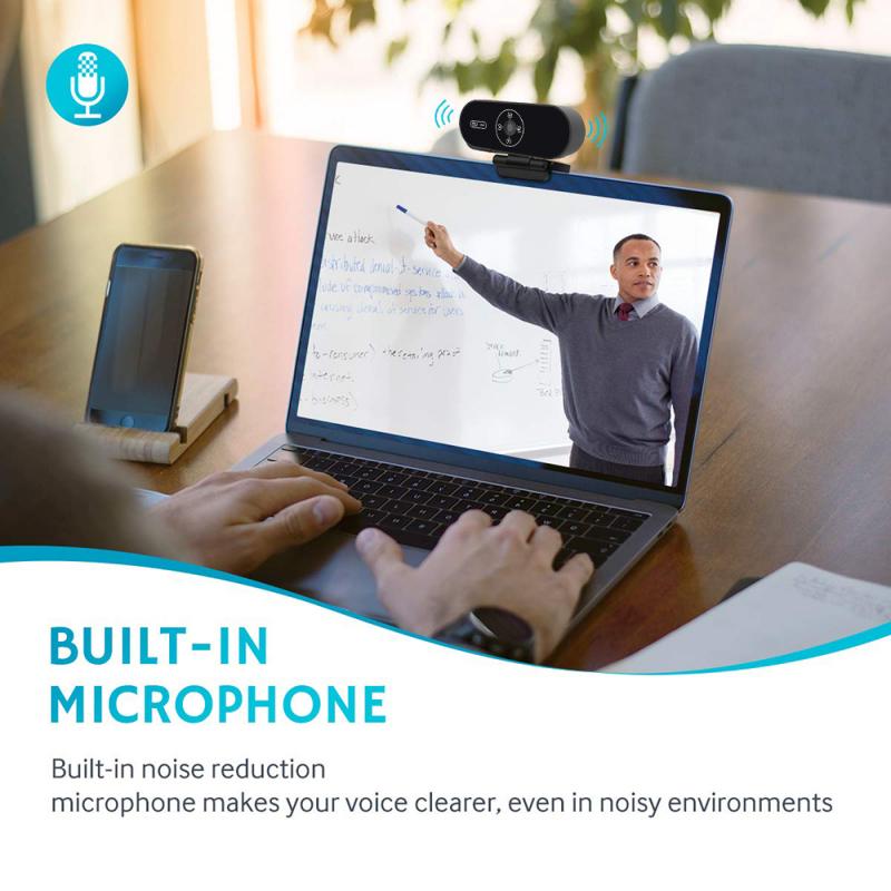 HD Webcam 1080P Auto/Manual Focus Web Camera With Microphone Live Video Conference Work USB Cam For PC Laptop Computer