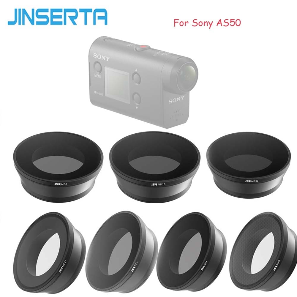 JINSERTA Filter voor Sony Actie Camera UV ND4 ND8 CPL Star Cross Harde Lens Protector Filter voor Sony AS50/ 100/200/AZ1 X1000