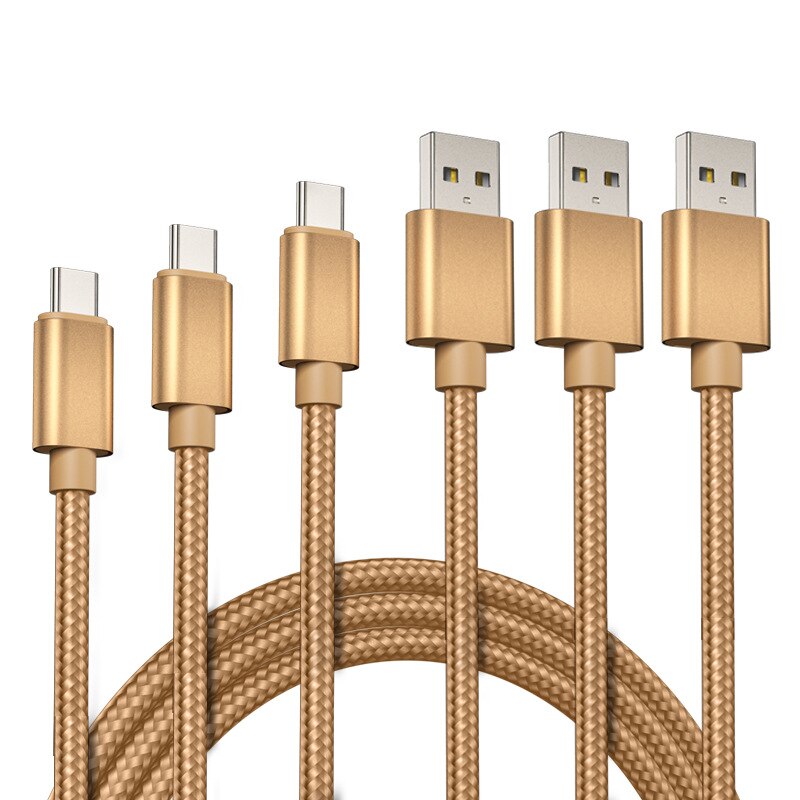 1m 2m 3m USB Type-C Data Cable Fast Charging Transfer Data For Huawei P10/P20/P30 Xiaomi Honor Mobile Phone Nylon Digital Cables