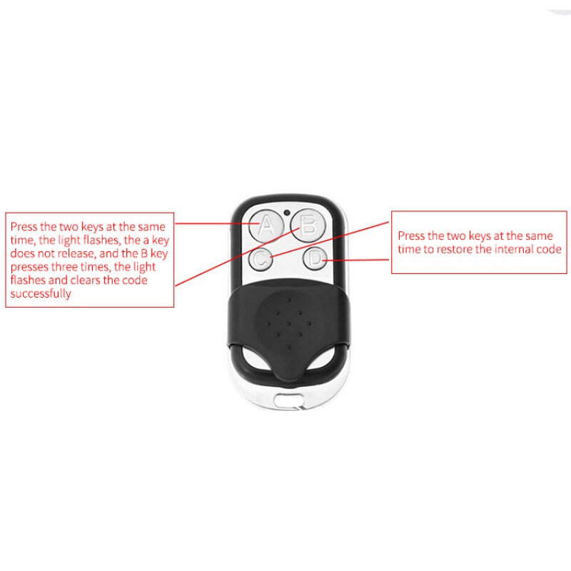 HCS301 Cloning Duplicator Key Fob A Distance Remote Control 433MHZ Clone Fixed Learning Code For Gate Garage Door lock