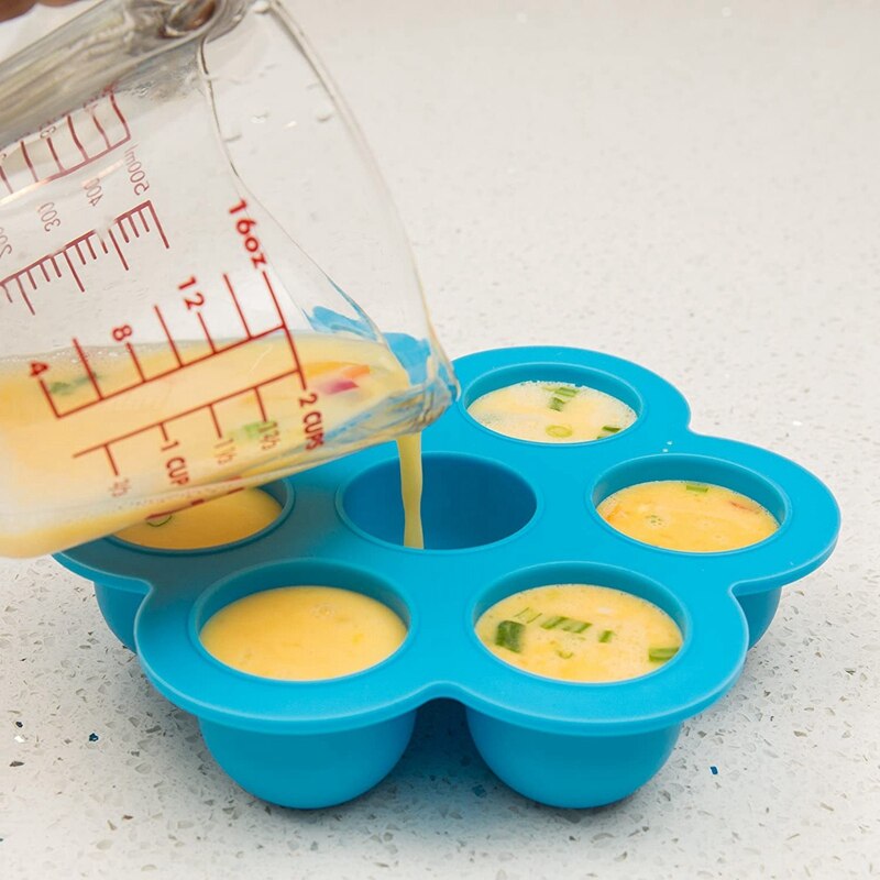 [2 Pack] Silicone Egg Bites Molds for Pot - Instant Accessories Reusable Storage Container