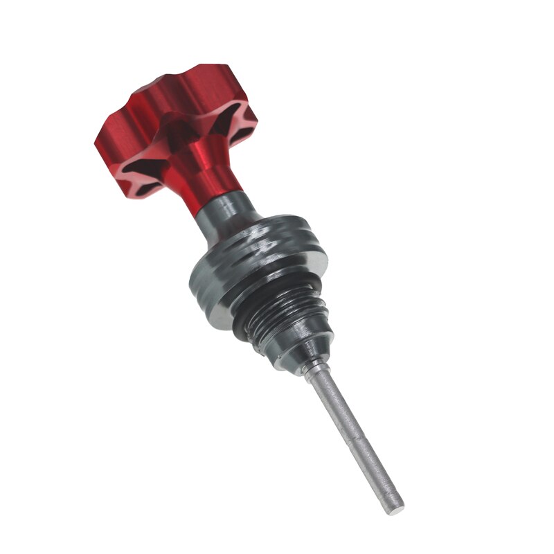 Moflyeer-varilla del tanque de aceite Universal para motor de motocicleta, medidor de nivel, tapa de aceite para motocicleta Yamaha RSZ100 GY6-125 la mayoría de ATV: Rojo
