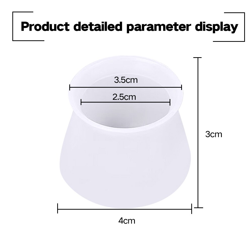 1/4/8pcs Table Chair Leg Silicone Cover With Anti-Slip Floor Protector Pad Mute Chair Feet Caps Furniture Foot Protectors: white / 4pcs
