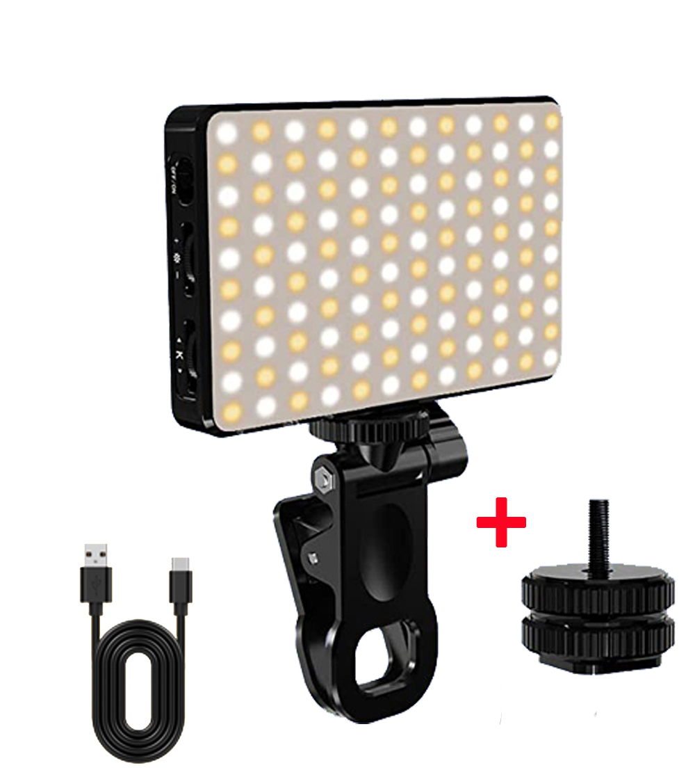 Luz LED recargable para selfi, 3000Mah, 120 LED, Clip de luz para teléfono, 3 modos de luz, anillo de luz para teléfono, iPad, cámara, portátil, Selfie: Blanco