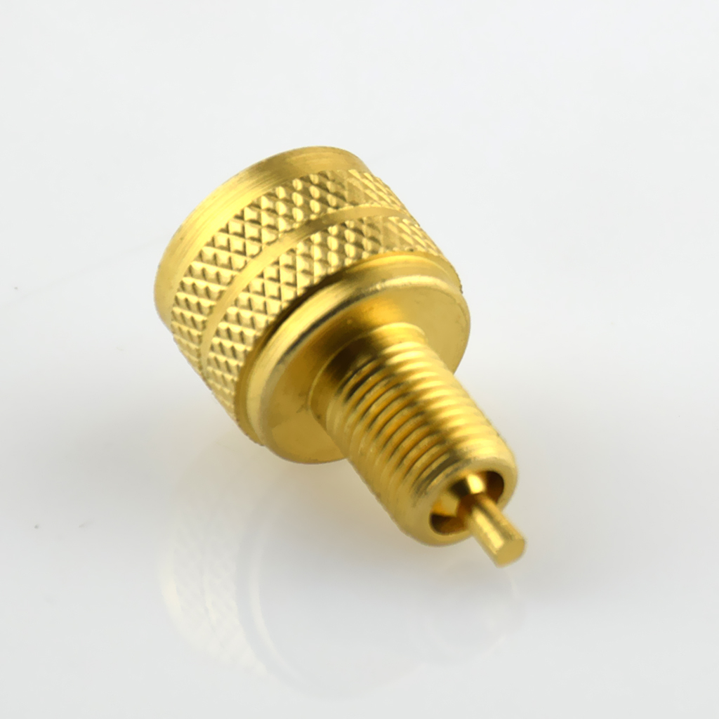 External Large Bore Valve Down to Standard Bore Adapter Brass