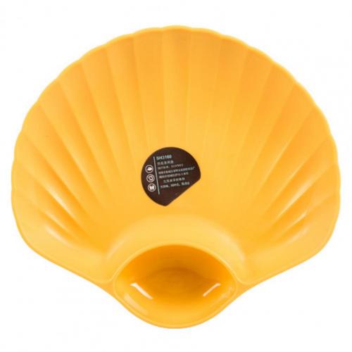 Grand gâteau Portable Dessert aux fruits plateau de table en plastique, plat de réception de bureau, accessoire de cuisine facile à ranger: Yellow