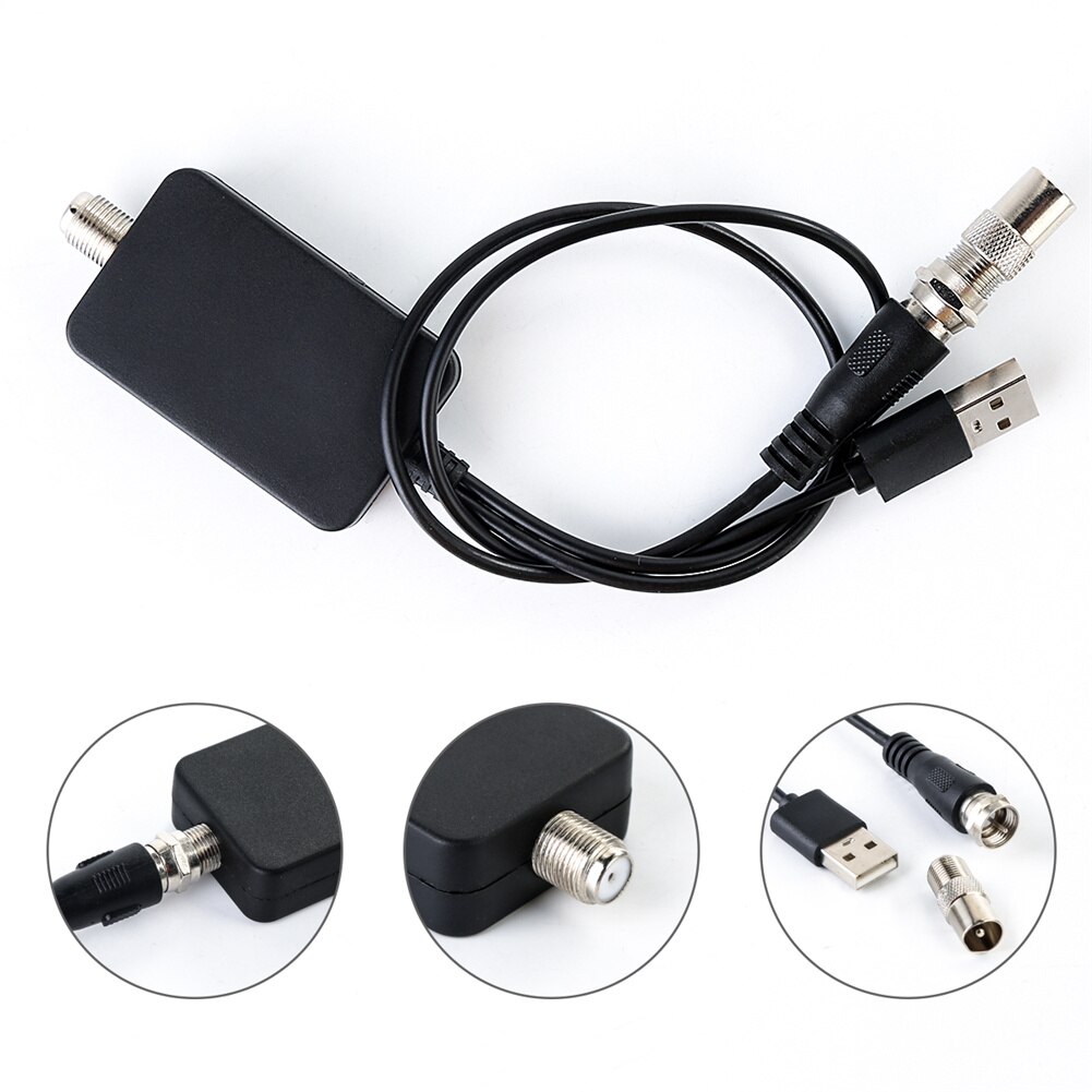 Indoor antenna signal amplifier with USB adapter for indoor digital HD TV antenna, low noise and easy to install