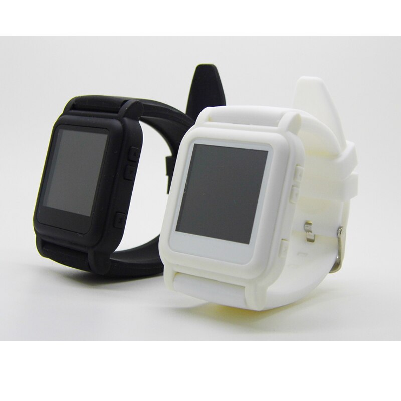 Reproductor mp4 con botón de emergencia, reloj de memoria con 10 líneas de texto, txt ebook, 4GB, 8GB, color blanco y negro,
