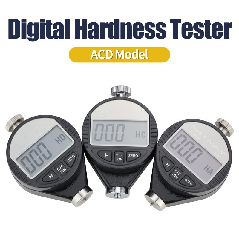 HA/HC/HD Hardness Tester Tire Plastic Rubber Test Tool Digital Shore Durometer LCD Display 0-100HATester Meter paragraph
