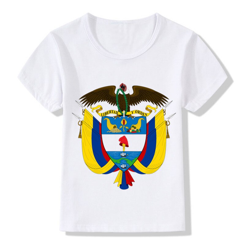 Kinderen Colombia Colombiaanse Print T-shirt Kinderen Zomer Tops Meisjes Jongens Casual T Shirt Baby Kleding, Ooo595: oHKP595A / 8T