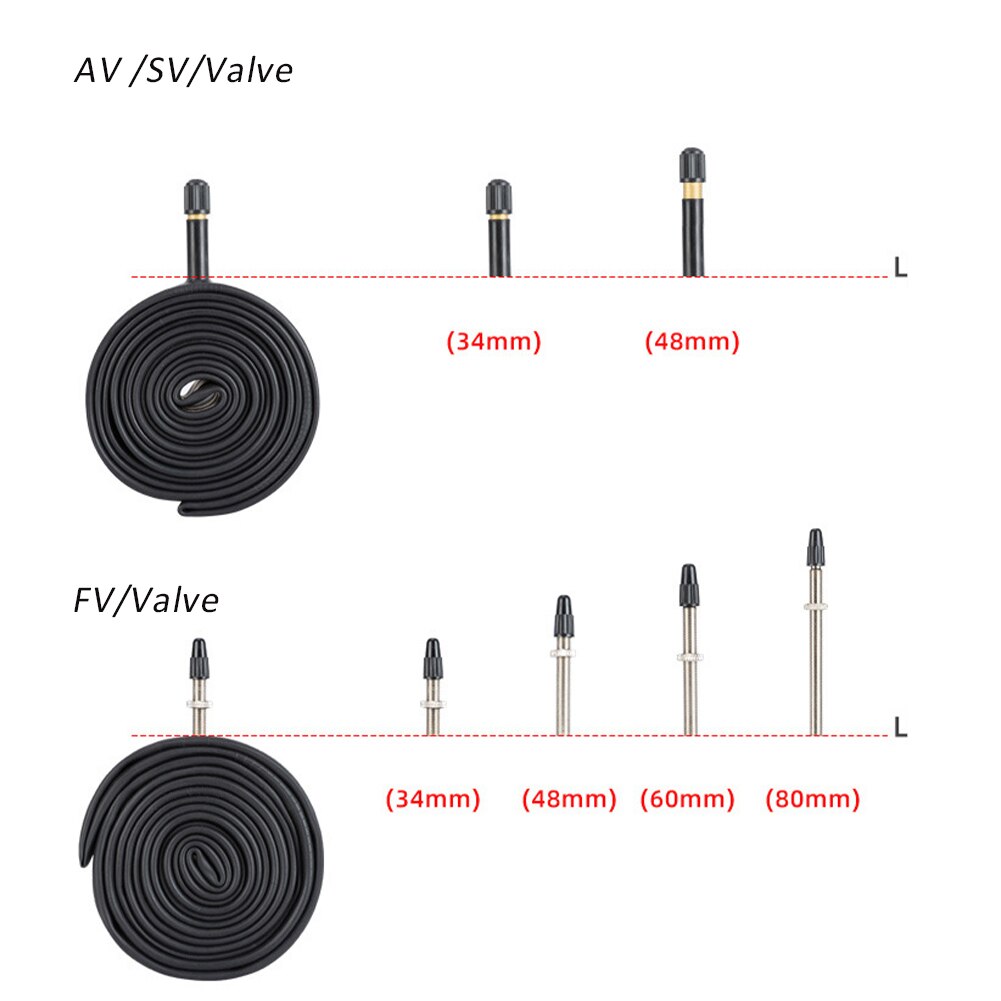 1PCS Bike Inner Tube Bicycle Butyl Rubber Inner Tube 16x1 3/8 Tire AV Valve For Brompton Foldable Bicycle Tyre Cycling Parts