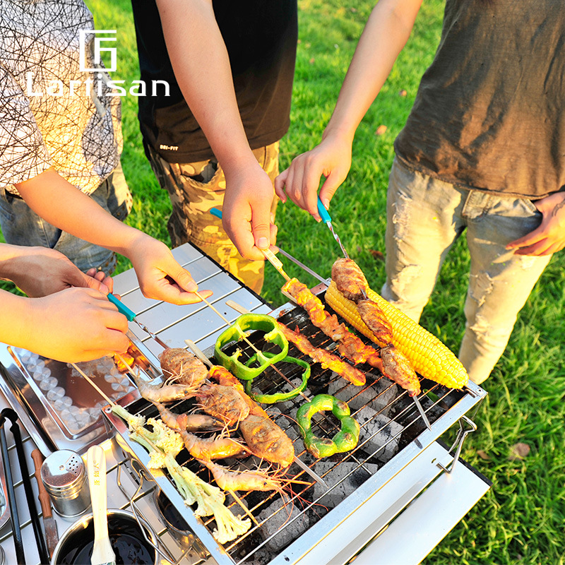 Direct Verdikte Rvs Barbecue Grill Outdoor Folding Barbecue Grill Houtskool Bbq Barbecue Grill Bbq Draagbare Grill