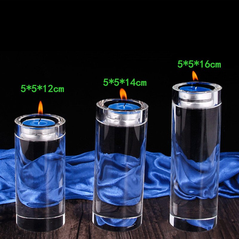 K9 luxury crystal candle holders candlelight dinner decorated glass candle holder Wedding candle stand cylinder candlestick
